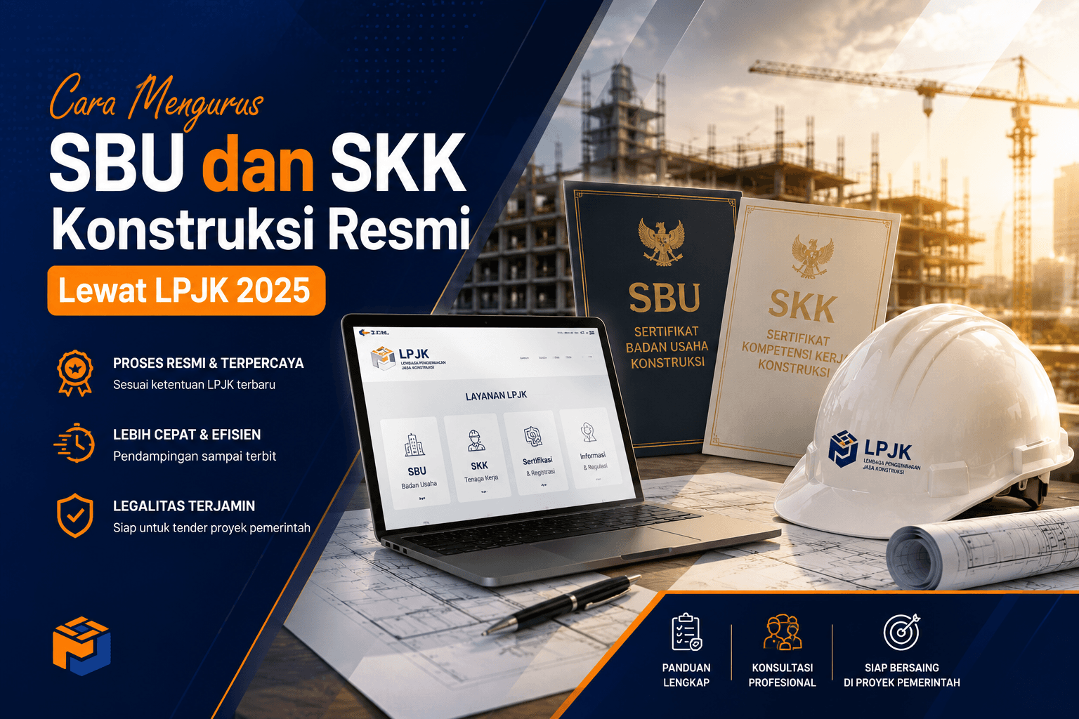 Gambar artikel: Cara Mengurus SBU dan SKK Konstruksi Resmi Lewat LPJK 2025